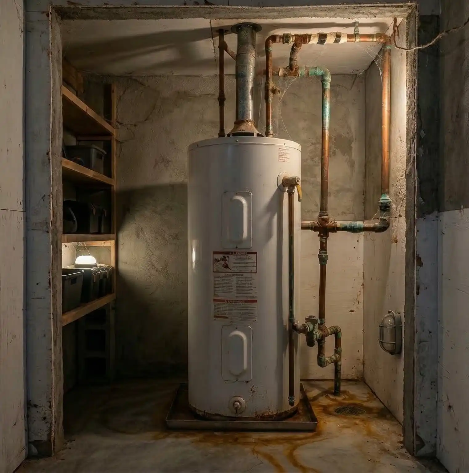 Water heater experiencing signs of a bad water heater.